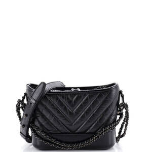 Chanel So Black Gabrielle Hobo Chevron #227312C38B